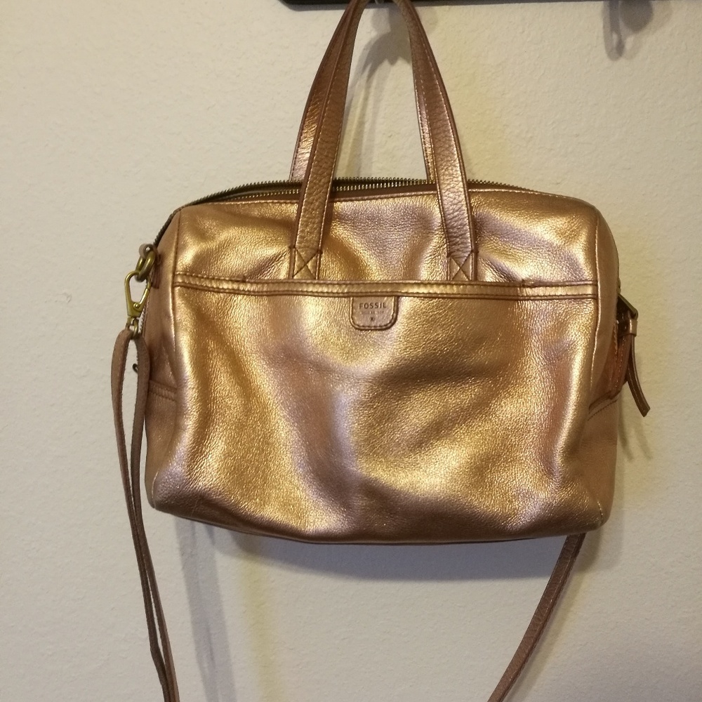 Rose gold Fossil purse